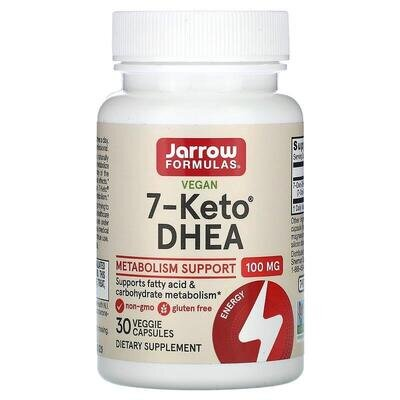 7-Кето ДГЕА Jarrow Formulas 7-Keto DHEA 100 мг, 30 вегетаріанських капсул