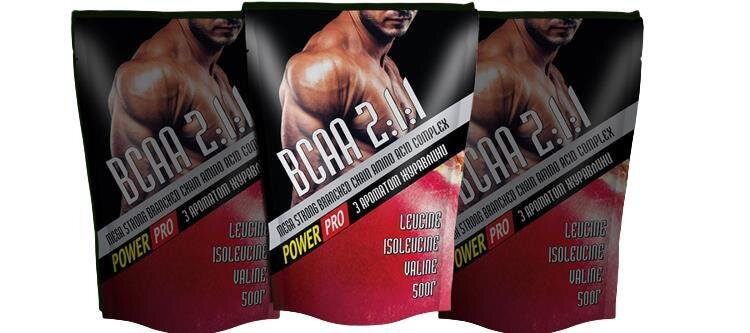 Суміш амінокислотна Power Pro ВСАА 2:1:1, журавлина, 500 г