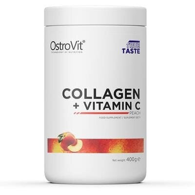 Колаген + вітамін С OstroVit Collagen + Vitamin C смак персик, 400 г