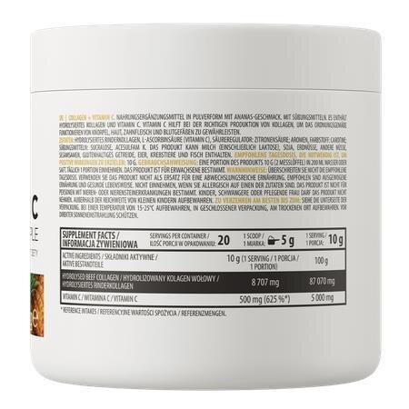 Колаген + вітамін С OstroVit Collagen + Vit C ананас, 200 г