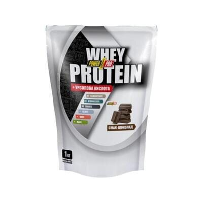Протеїн Power Pro Whey Protein + урсолова кислота, шоколад, 1 кг