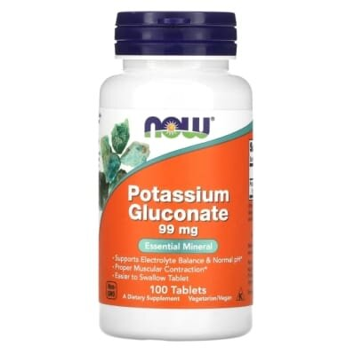 Калію глюконат NOW Potassium Gluconate 99 мг таблетки №100