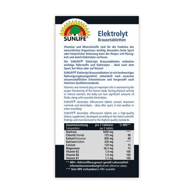 Вітаміни Sunlife Elektrolyte Brausetabletten електроліт шипучі таблетки №10 в саше