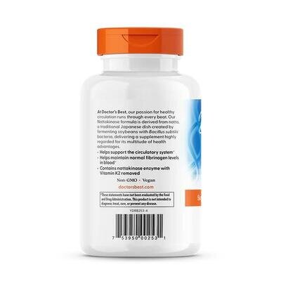 Наттокіназа Doctor's Best Nattokinase 2000 FUs, 270 вегетаріанських капсул