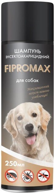 Шампунь Fipromax проти бліх для собак середніх і великих порід, 250 мл