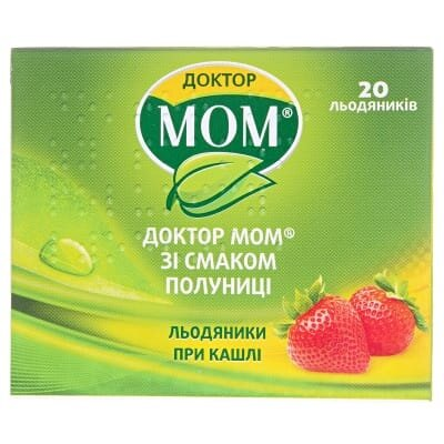 Доктор мом зі смаком полуниці льодяники №20 (4х5)