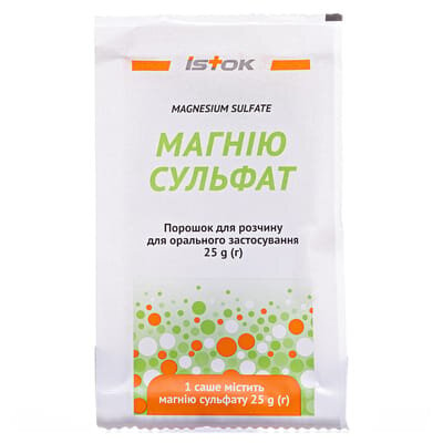 Магнію сульфат порошок д/приг. ор. р-ну по 25 г у саше