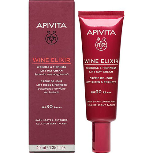 Крем-ліфтинг для обличчя Apivita Wine Elixir SPF30 денний від зморшок для підвищення пружності, 40 мл