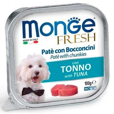 Корм вологий Monge Dog Fresh паштет для собак, тунець, 100 г