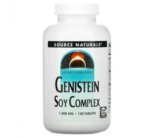 Соєві ізофлавони Source Naturals Genistein Soy 1000 мг, 120 таблеток