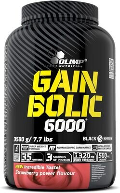 Гейнер з креатином Olimp Gain bolic 6000, полуниця, 3500 г