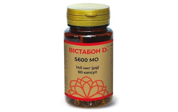 Вістабон D3 5600 МО по 140 мкг капсули №60 у флак. пласт.