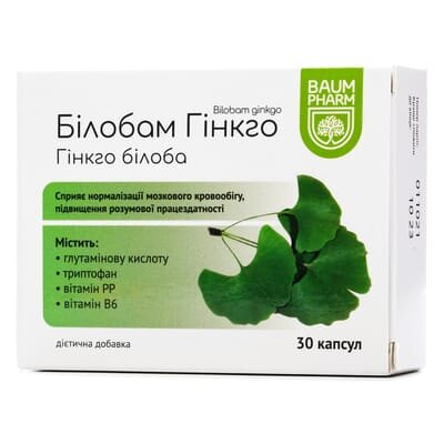 Білобам Гінкго Baum Pharm капсули №30