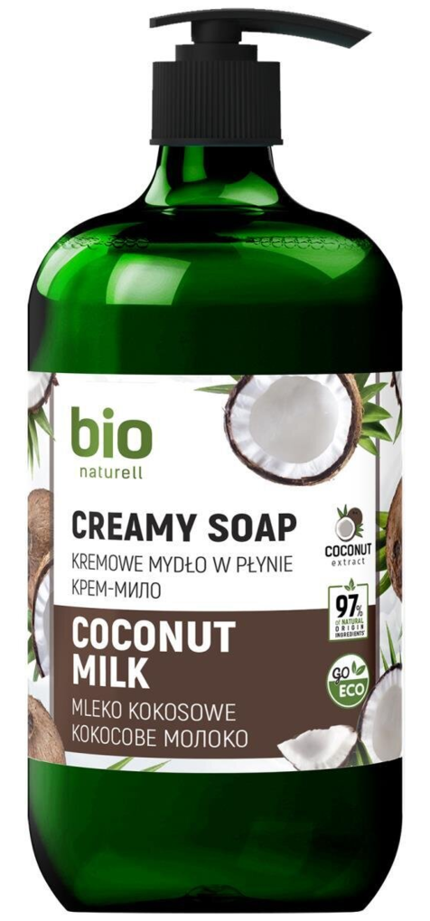 Крем-мило Bio Naturell Кокосове молоко, з дозатором, 946 мл