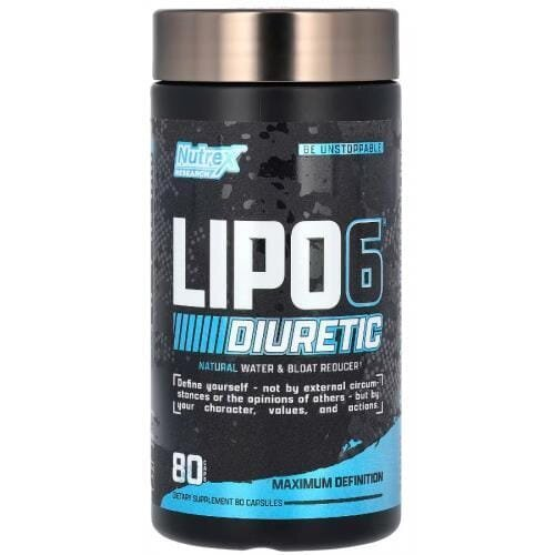 Комплекс для балансу рідини в організмі Nutrex Research Lipo-6 Diuretic, 80 капсул