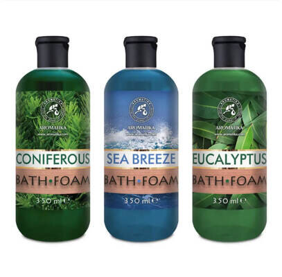 Набір пін для ванн Ароматика Coniferous, Sea Breeze, Eucalyptus, 3 x 350 мл