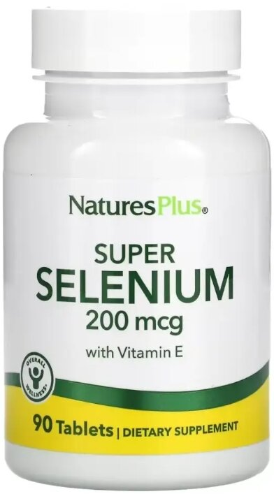 Супер Селен Nature's Plus Super Selenium 200 мкг, 90 таблеток