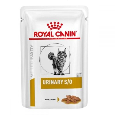 Корм вологий для кішок Royal Canin Urinary S/O Feline Pouches при сечокам'яній хворобі, соус, 85 г