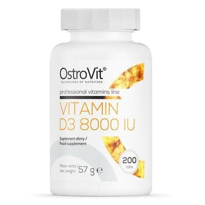 Вітамін Д3 OstroVit Vitamin D3 8000 МО, 200 таблеток