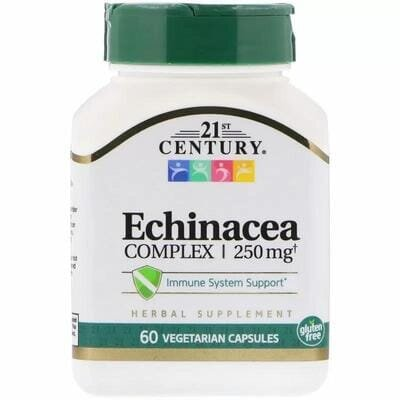 Ехінацеї екстракт 21st Century Echinacea complex 250 мг, 60 капсул