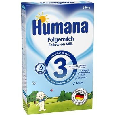 Суміш суха молочна Humana 3 з пребіотиками для подальшого годування дітей з 10 місяців, 350 г