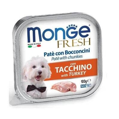 Корм вологий Monge Dog Fresh паштет для собак, індичка, 100 г