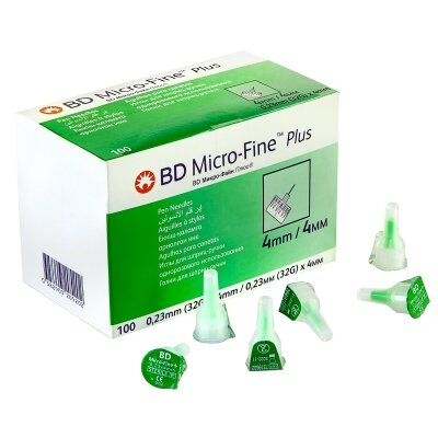 Голки для шприц-ручки BD Micro-Fine Plus 32G (0.23 x 4 мм), 100 штук
