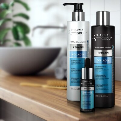 Шампунь Pharma Group Laboratories Keratin+Collagen відновлювальний, 250 мл