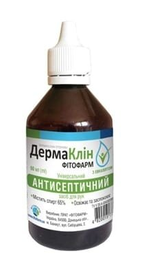 Дермаклін Фітофарм з евкаліптом антисептичний засіб по 90 мл у флак.