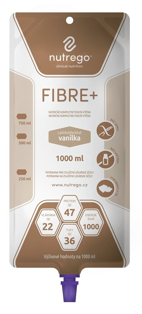 Ентеральне харчування Nutrego Fibre+ для дорослих і дітей від 3 років, нейтральний смак, 1000 мл