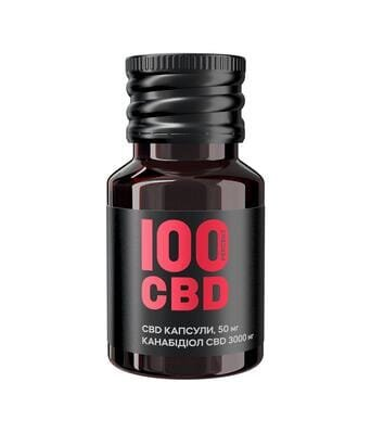 Канабідіол 100%CBD, м'які желатинові капсули по 50 мг у флаконі №60