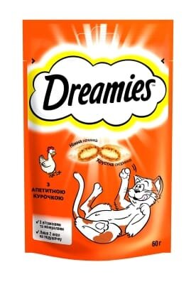 Ласощі для кішок Dreamies з куркою, 60 г