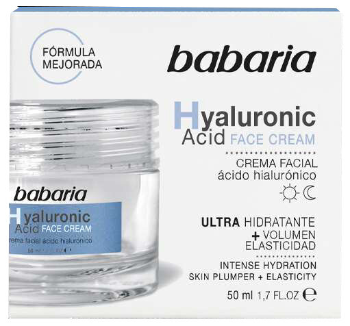 Крем для обличчя Babaria Hyaluronic Acid з гіалуроновою кислотою, 50 мл