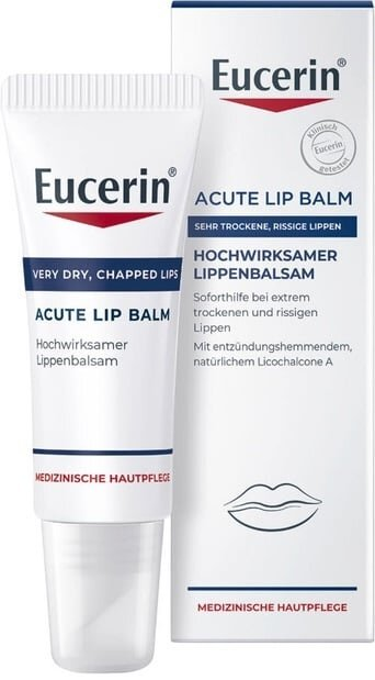 Бальзам Eucerin інтенсивний для дуже сухих, потрісканих губ (63641), 10 мл