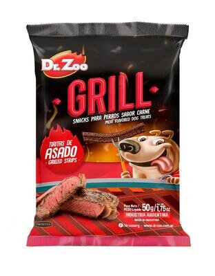 Ласощі для собак Dr.Zoo Grill Жувальні смужки зі смаком м’яса на грилі, 50 г