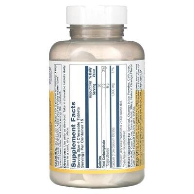 Кальцію цитрат Solaray Calcium Citrate 1000 мг смак апельсину, 60 жувальних таблеток
