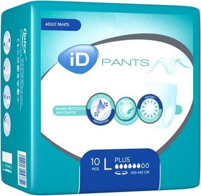 Підгузки-трусики для дорослих iD Pants Plus, розмір L, 10 штук