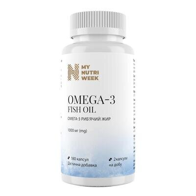 Омега-3 ісландський риб'ячий жир My Nutri Week Omega-3 Fish Oil, 180 капсул
