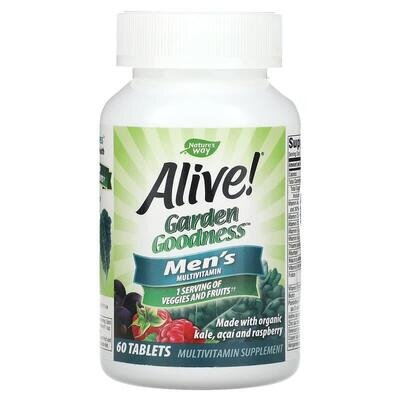 Мультивітаміни для чоловіків Nature's Way Alive! Garden Goodness for Men, 60 таблеток