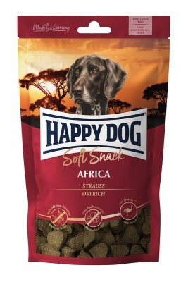 Ласощі м'які Happy Dog Soft Snack Africa для собак зі смаком страуса та картоплі, 100 г, 60685