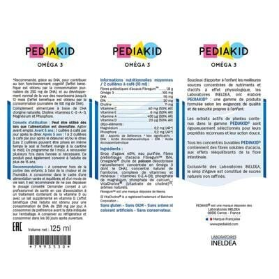 Педіакід PEDIAKID Omega 3 сироп для здорового розумового розвитку: Омега 3, 125 мл