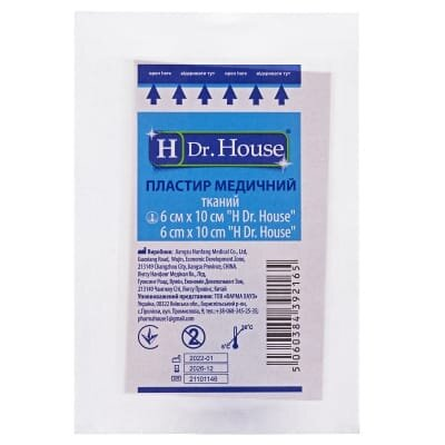 Пластир медичний Dr. House тканий 6 см х 10 см, 1 штука