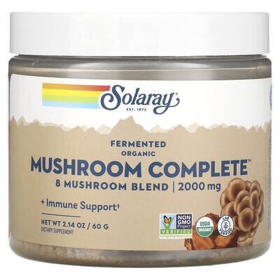 Грибний комплекс Solaray Organic Fermented Mushroom Complete 2000 мг, 60 г