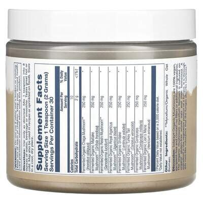 Грибний комплекс Solaray Organic Fermented Mushroom Complete 2000 мг, 60 г