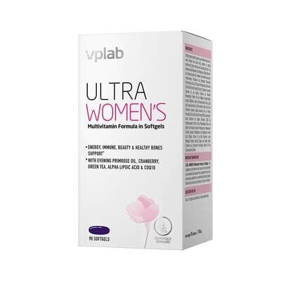 Мультивітамінна формула для жінок VPLab Ultra Woman's Multivitamin Formula, 90 гелевих капсул