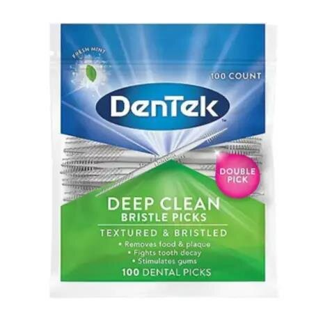 Флос-зубочистки DenTek Deep Clean зі щетинками, 100 штук