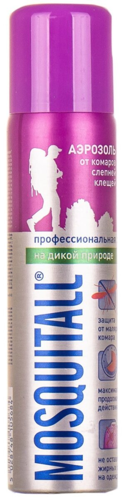 Аерозоль Mosquitall Професійний захист від комарів, кліщів, ґедзів, 75 мл