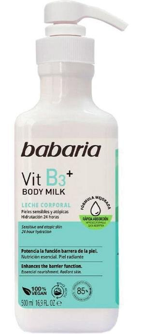 Молочко для тіла Babaria Vit B3+ з вітаміном В3, 500 мл
