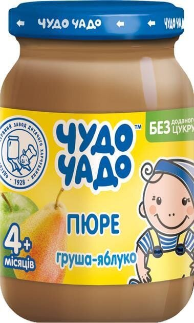 Пюре фруктове Чудо-Чадо Груша-яблуко без цукру з 4 місяців, 170 г