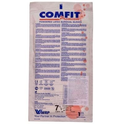 Рукавички хірургічні Comfit Premium латексні з пудрою, розмір 7,5 стерильні, пара